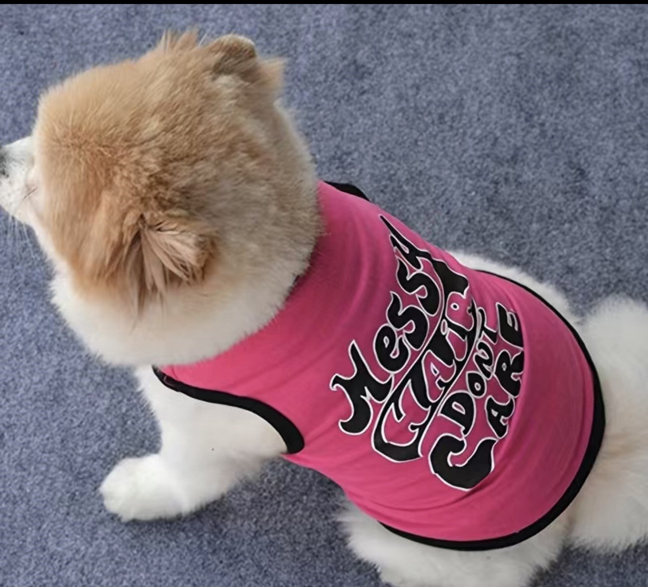 Pink Messy Hair Don't Care Vest