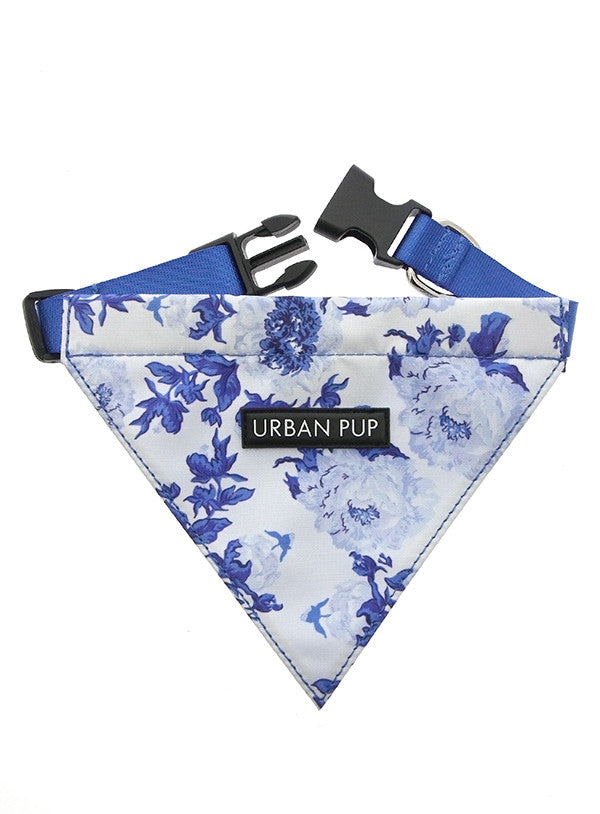 Urban Pup Blue Floral Bouquet bandana medium