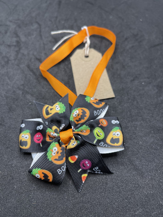 Halloween Black Monsters Bow