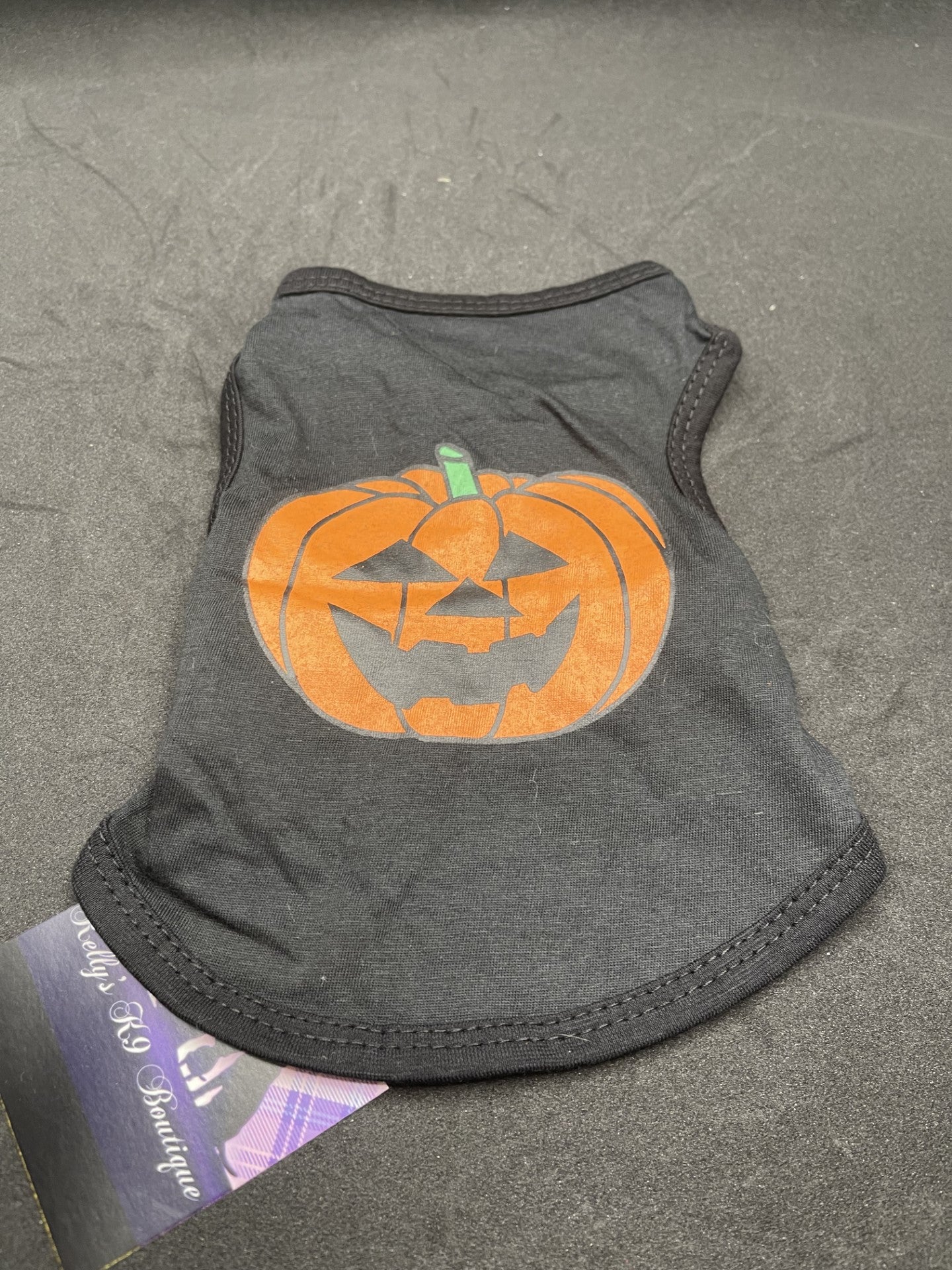 Halloween Pumpkin Black Vest