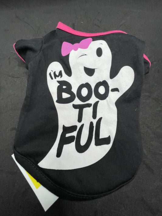 Halloween Back & pink ghost "I'm Boo-tiful" T Shirt
